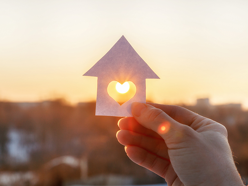 paper heart in a hand